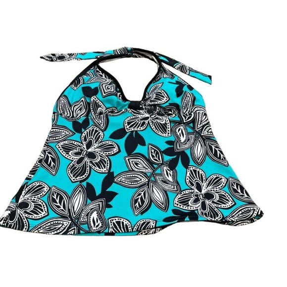 Jantzen Classics Women's Halter Tankini Top & Skirt Set Floral Print Size Medium - Picture 3 of 12